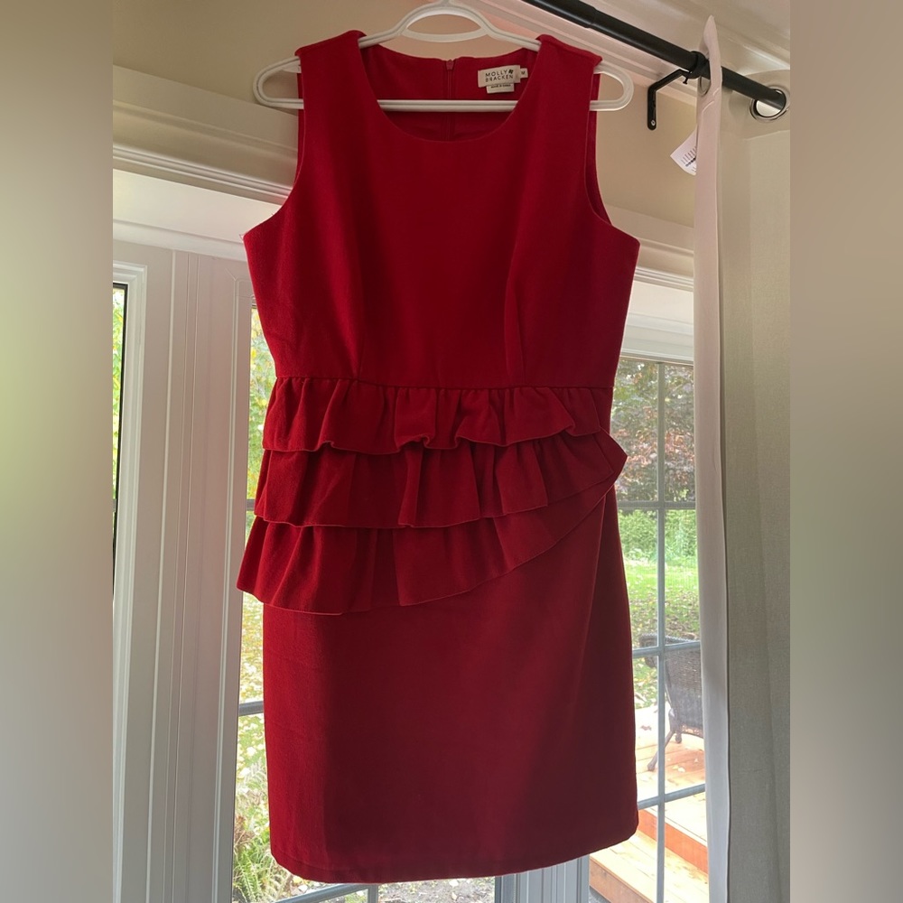 Red mini dress